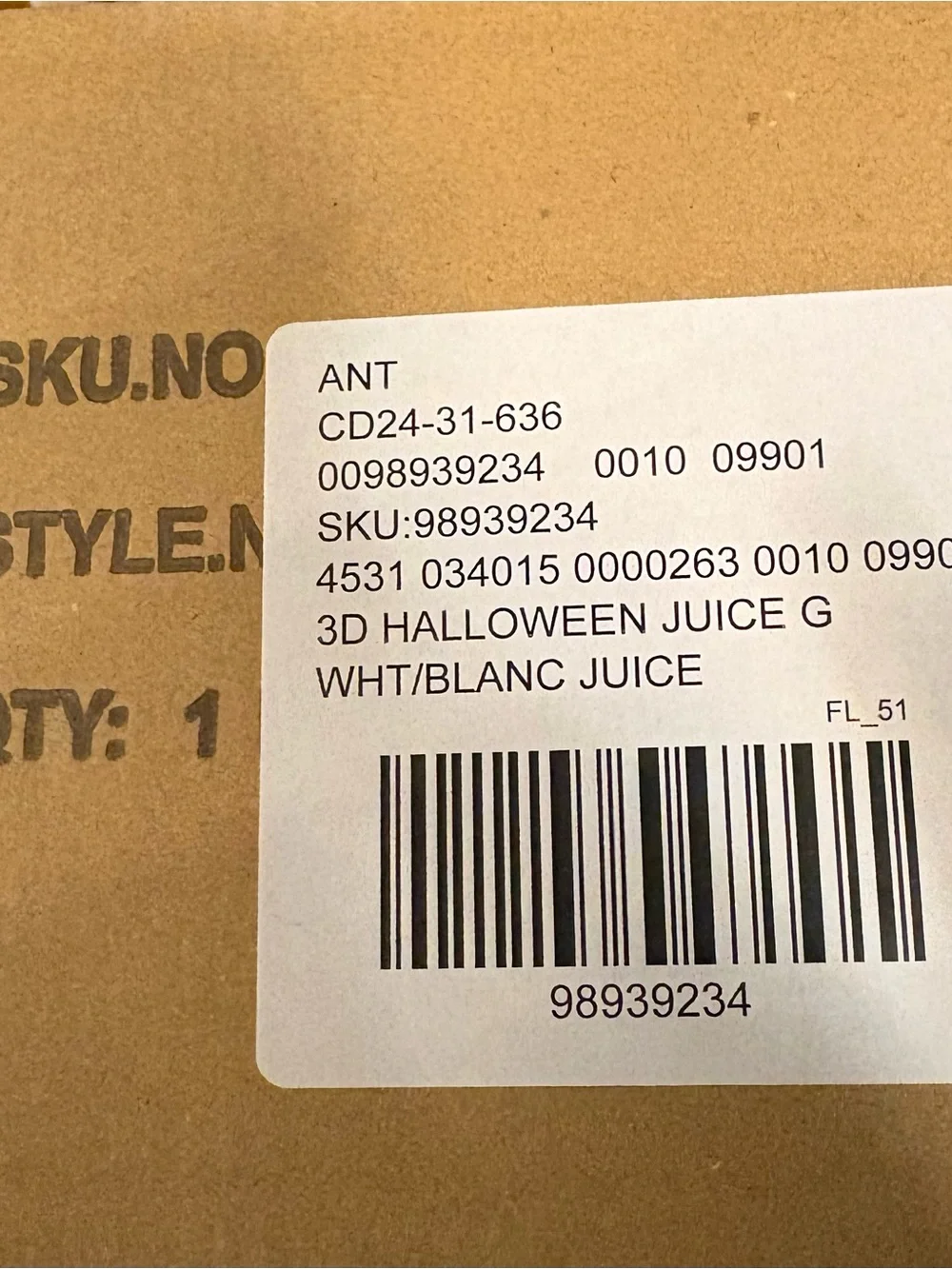 Anthropologie 3D Halloween Icon Juice Glass Ghost NIB